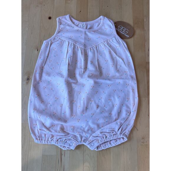 EGG by Susan Lazar Baby 6 Months Sleeveless Romper Pink with Cherries NWT - Picture 1 of 3